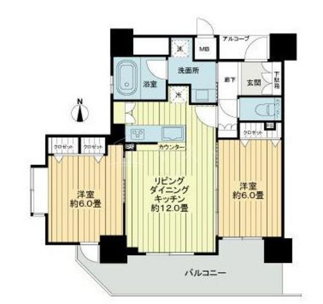 エステムプラザ心斎橋エグゼの間取り