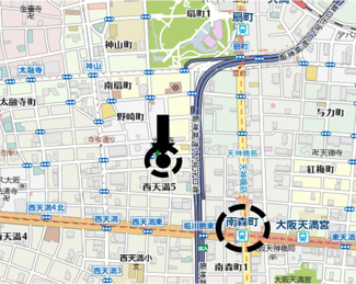 【地図】 | ＬＯＷＬＡＮＤＳ西天満