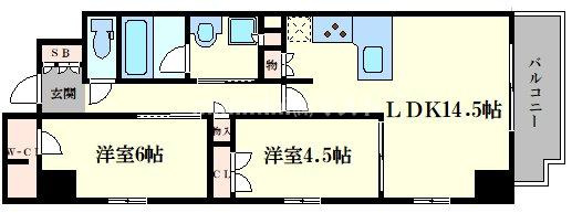 プレサンスロジェ堺筋本町の間取り