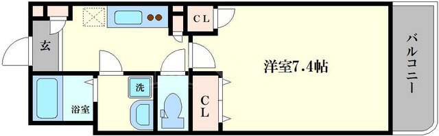 クレール谷町の間取り