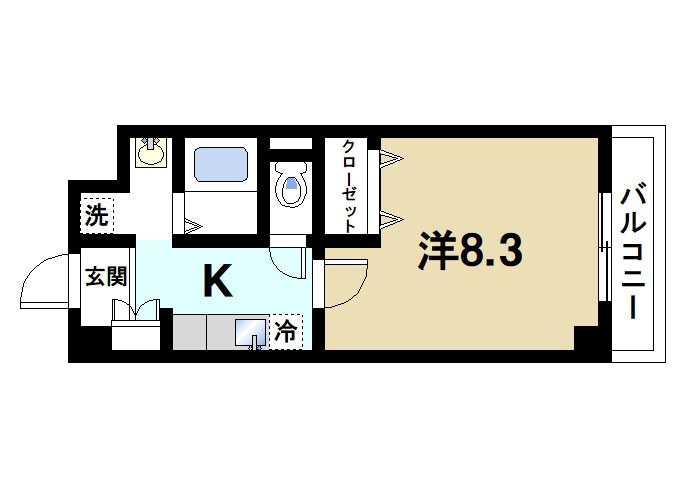 ヴェルドミール（奈良）の間取り|単身の方にもおすすめの間取り