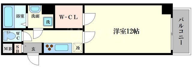 アーバンフラッツ心斎橋の間取り
