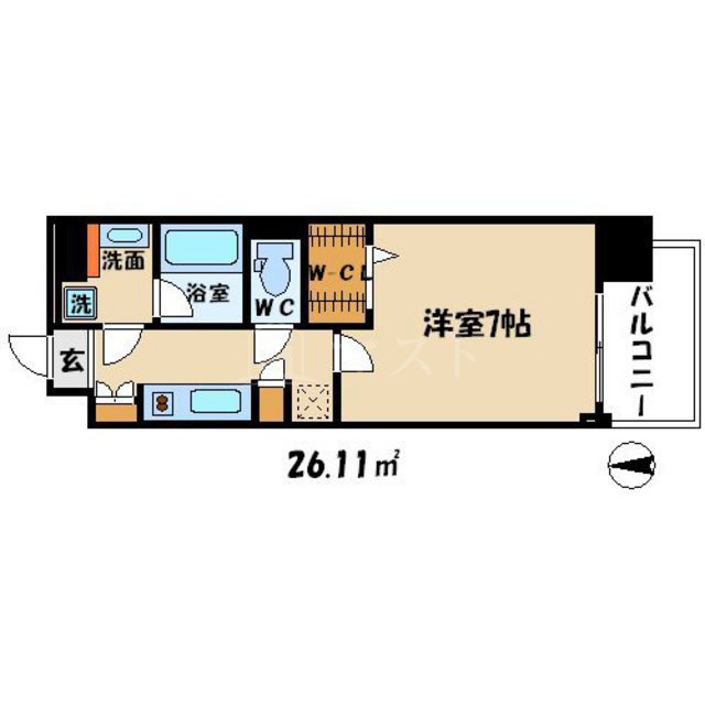 アーバネックス谷町Ⅱの間取り