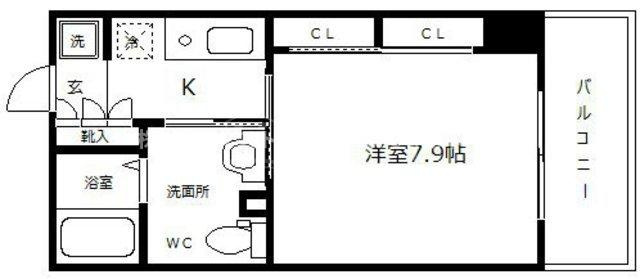 エステムコート大手前レシェンテの間取り