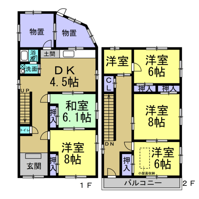 港本町貸家の間取り