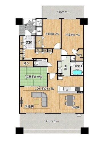 ◆箕面市◆対面式キッチン◆コスモフォレスタ箕面♪の画像