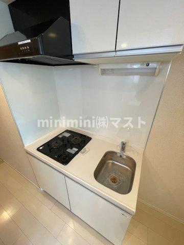 ステージグランデ堺筋本町のキッチン|２口ガスシステムキッチン