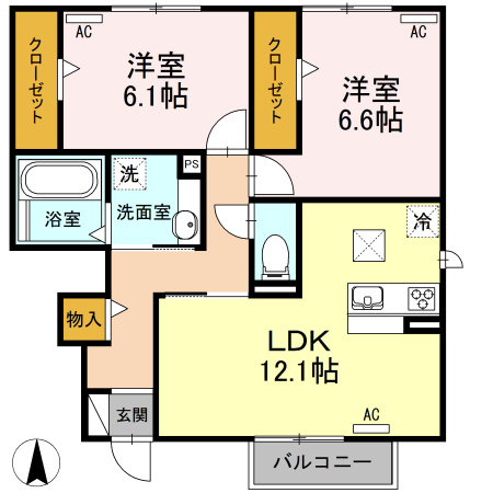 【間取り】 | ヴィオラ　A