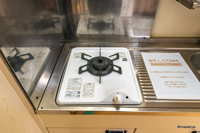 あっぷるハウス三輪のキッチン|キッチン　一口コンロ付き