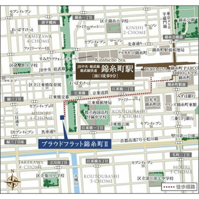 【地図】 | プラウドフラット錦糸町Ⅱ