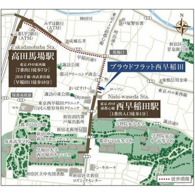 【地図】 | プラウドフラット西早稲田