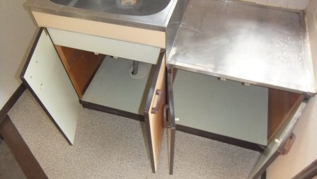 isメゾン西船橋のキッチン|キッチン下の収納です