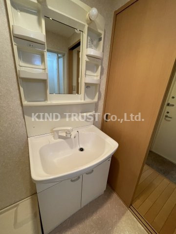 ラ・メゾンさくらの洗面所|スペースが確保できる洗面所です