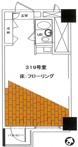 渋谷区宇田川町の事務所の間取り