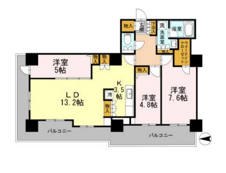 カスタリアタワー長堀橋の間取り