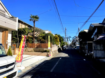 【前面道路含む現地写真】 | 仲介手数料無料　府中市四谷１丁目新築戸建て２棟　2号棟