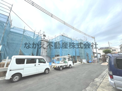 【前面道路含む現地写真】 | 仲介手数料無料　府中市西府町５丁目新築戸建て７棟　6号棟