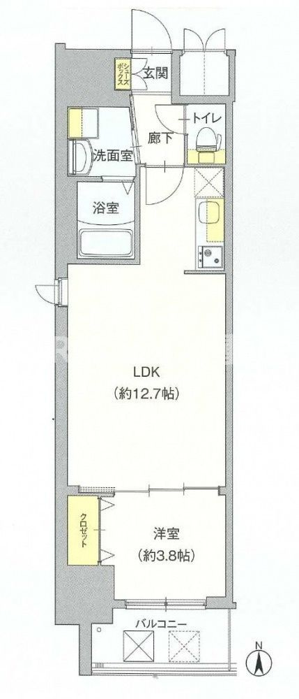 ラクラス堺筋本町　BRAVI不動産の間取り|【フォーリアライズ堺筋本町】間取り