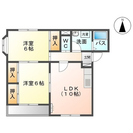 【間取り】 | サニーパレス北野Ｃ