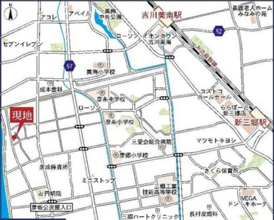 【地図】 | 三郷市彦糸第２全17棟　8号棟