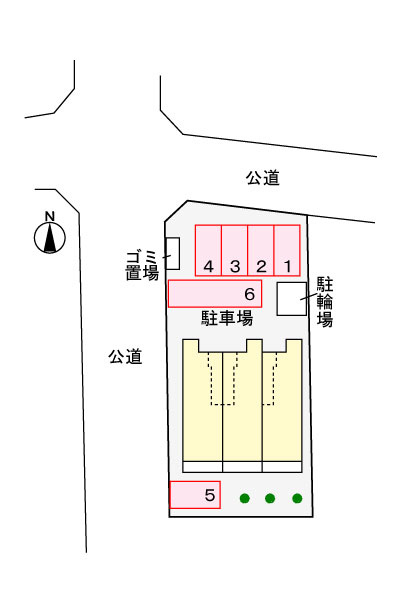 コーポ二ヶ崎の区画図