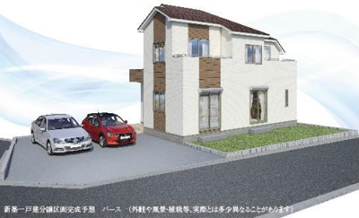 【外観パース】 | 東大和狭山/新築戸建 | 2021年12月上旬完成予定です。