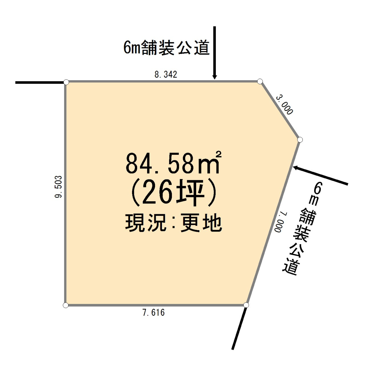 坂戸市大字片柳 土地の土地図