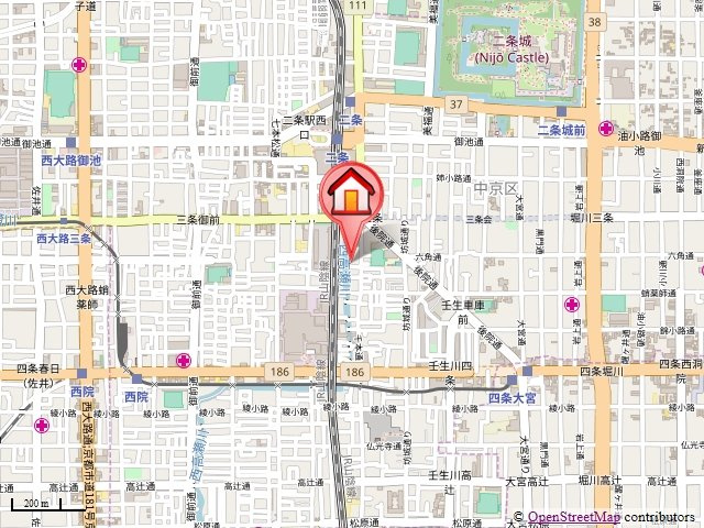 エヴァーステージ京都二条の地図