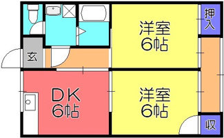 【間取り】 | コミール沖野Ⅱ