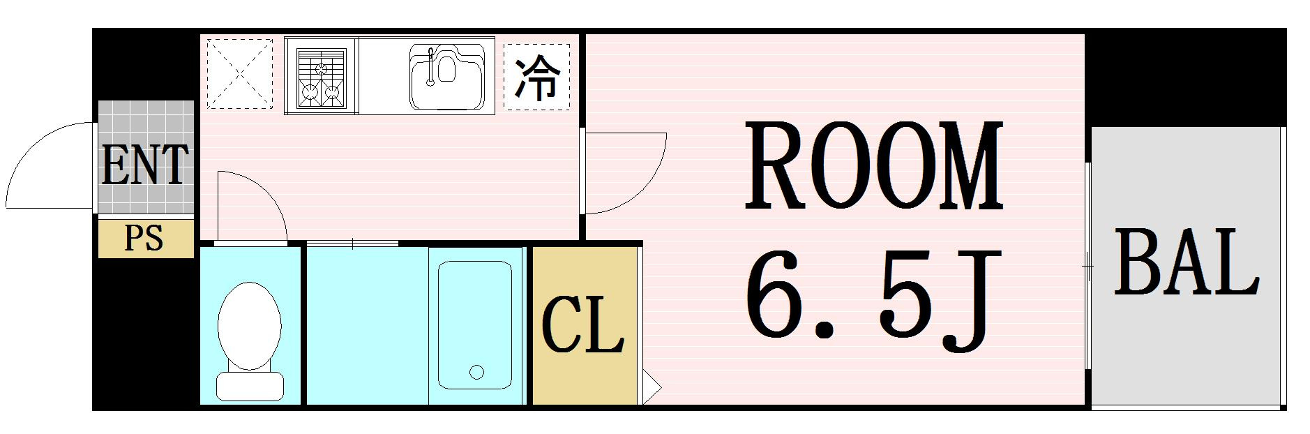 ホープシティ天神橋　仲介手数料無料の間取り