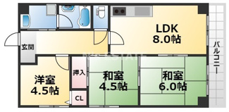 【間取り】 | グランディール湊川