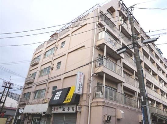 横浜スカイマンション　（鶴見区生麦4丁目）の外観|外観です　横浜スカイマンション　京急本線「生麦」駅徒歩7分　1LDK　南東向き　陽当り・眺望良好　フラット35利用可能　フルリフォーム済　