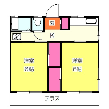 コーポ原の間取り