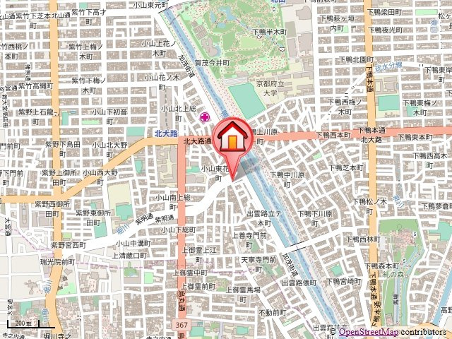 STRUCTURE鴨川紫明（ストラクチャー鴨川紫明）の地図