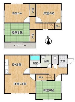 【間取り】 | 川西市萩原２丁目中古戸建 | 室内広々５DKの間取りです♪大家族の方にもおすすめです(^^)