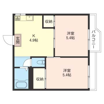 芙蓉ハイツの間取り