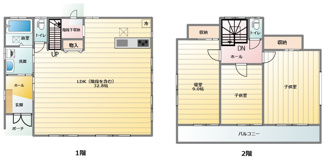 【間取り】 | 北群馬郡吉岡町漆原　中古戸建 | 大型３LDKの間取りになっております