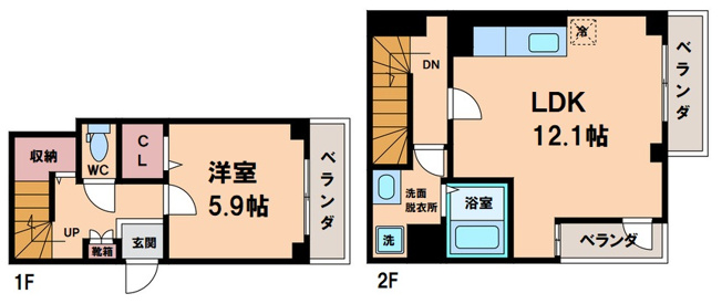 【間取り】 | ミラージュ帝塚山