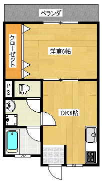 マンションＥＸⅢの間取り|外はこのようになっています
