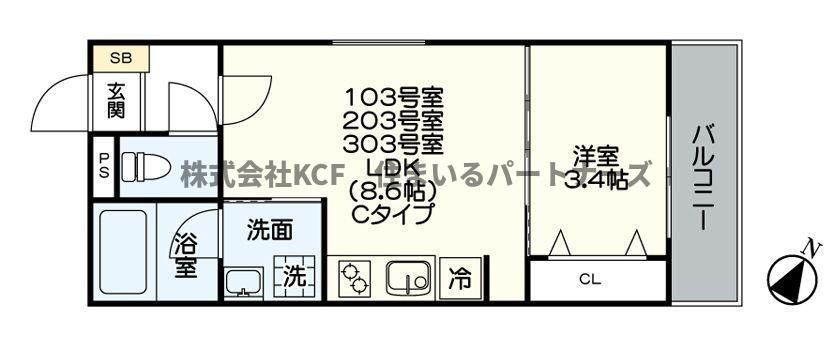 グランドライフ久留米の間取り