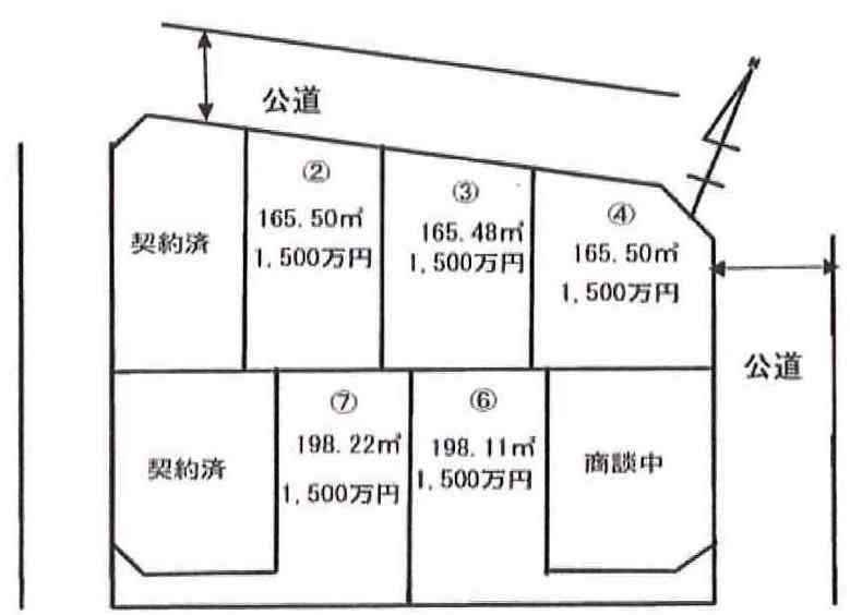 鶴ヶ島市新町　建築条件なし売地　東武越生線『一本松駅』徒歩13分　【新町小学区】の土地図