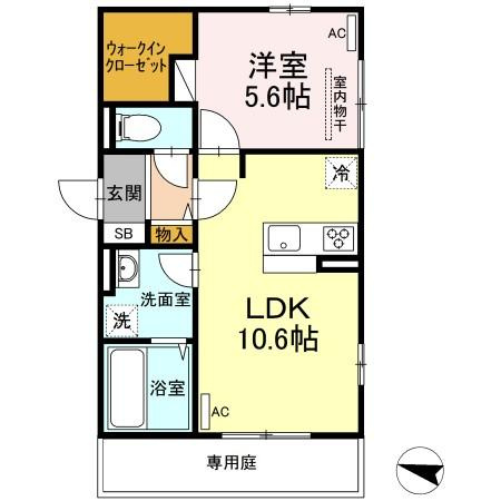 合志市須屋のアパートの間取り
