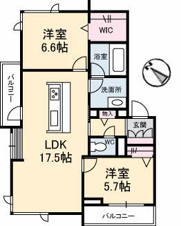 フェルス　アオレオーレの間取り