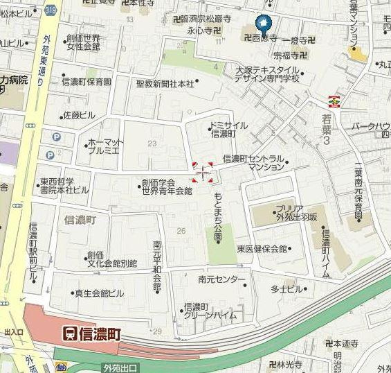 第一マンション四谷の地図|第一マンション四谷
