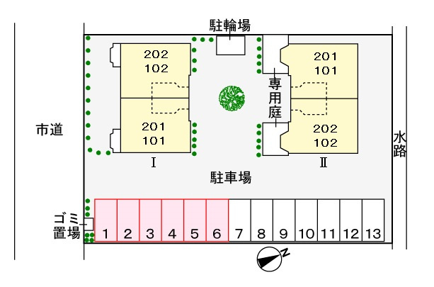 サンフラワーパレスⅠの区画図