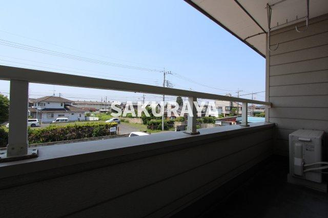 根岸コーポB棟（福居町）のバルコニー