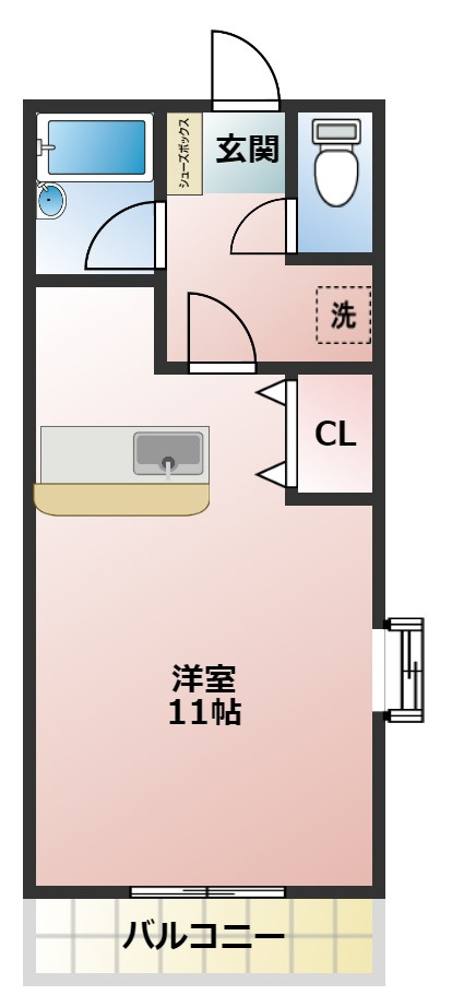 エレガンス天満の間取り