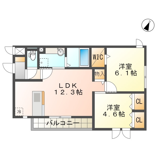 ブルマリーノ衣掛の間取り