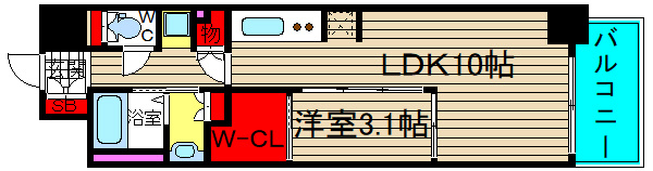 コンフォリア北堀江一丁目の間取り