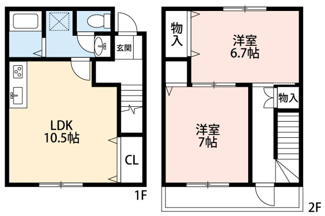 【間取り】 | メゾネット椿 南棟